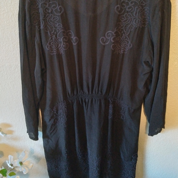 Johnny Was Cupra Rayon Floral Embroidered Dress - Picture 5 of 5